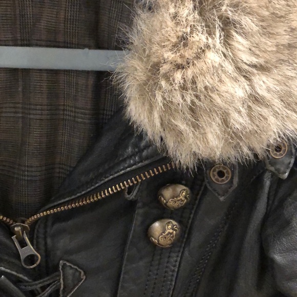 Black leather bomber jacket with thinsulate lining - Picture 3 of 4